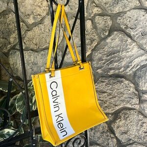 CALVIN KLIEN Yellow Tote